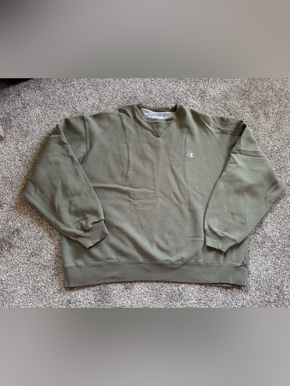Vintage Olive Champion Crewneck Sweatshirt